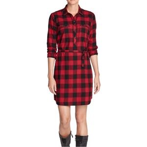 Eddie Bauer buffalo plaid flannel shirt dress